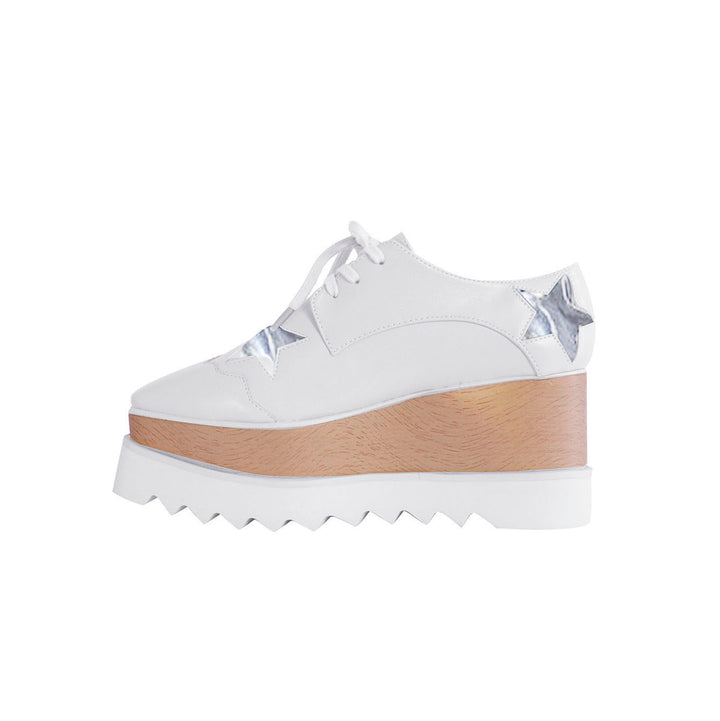 LIBBY Star Lace Up Oxfords Platform Sneakers