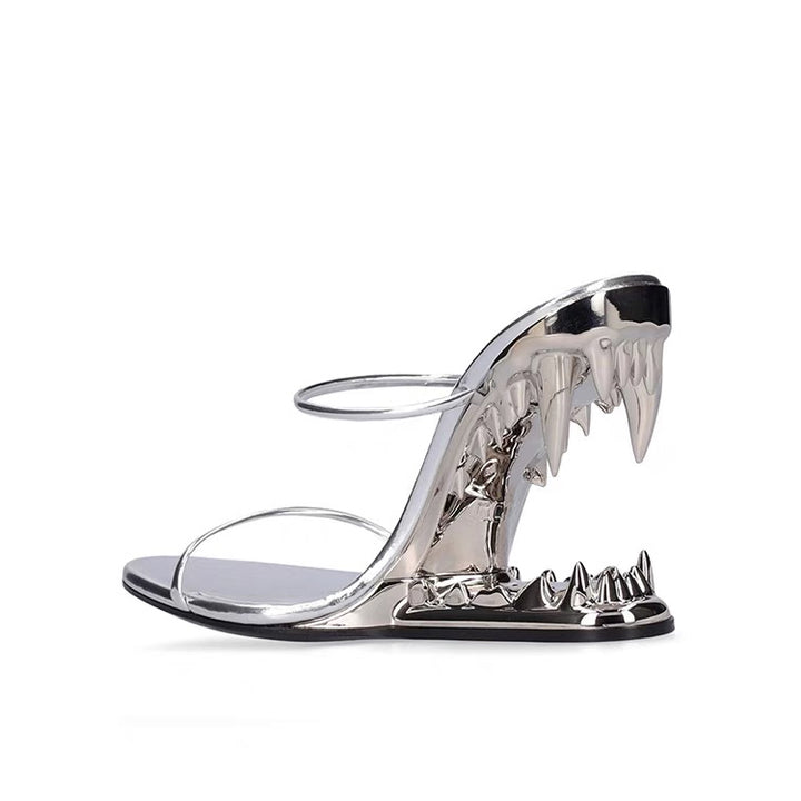 MUIFO Sculptured Wedged Heel Sandals