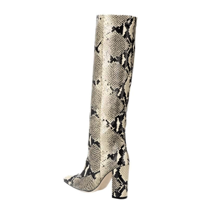 OKANA Printed Leather Knee High Boots - ithelabel.com