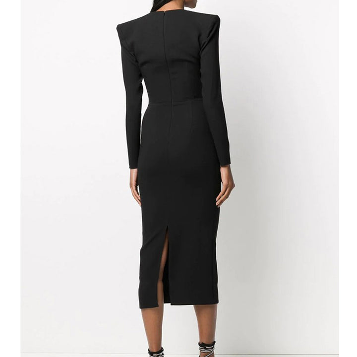 SKINA Long Sleeves Evening Dress Gown