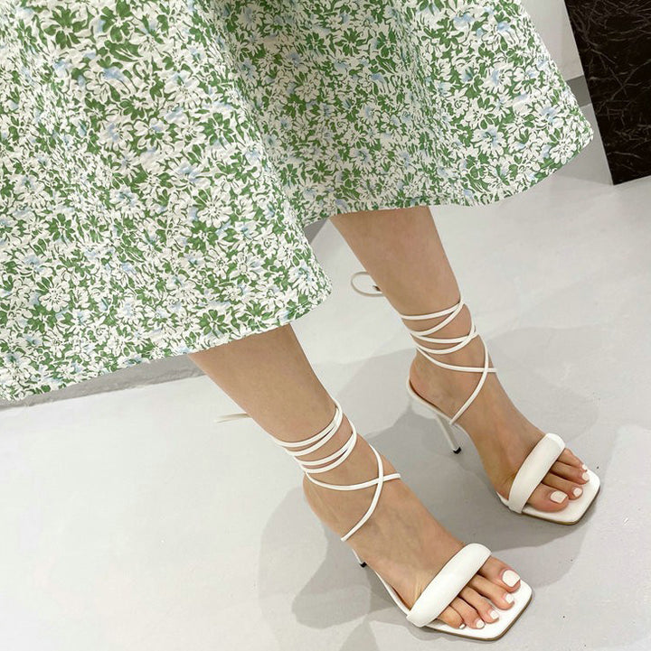TONIE Lace Up High Heel Sandals