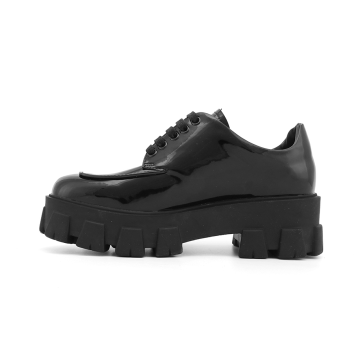 UDANI Lace Up Patent Leather Platform Oxfords - ithelabel.com