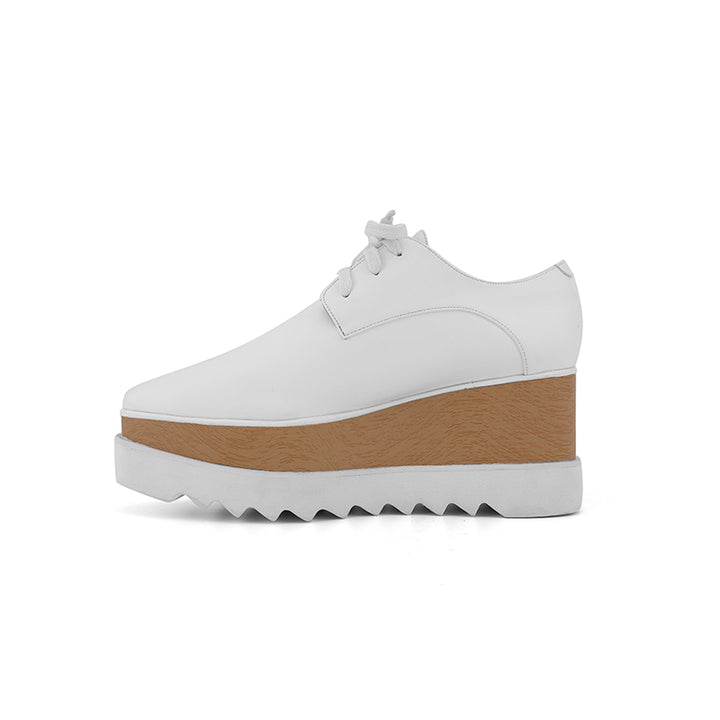 WEMER Lace Up Oxford Platform Sneakers - ithelabel.com