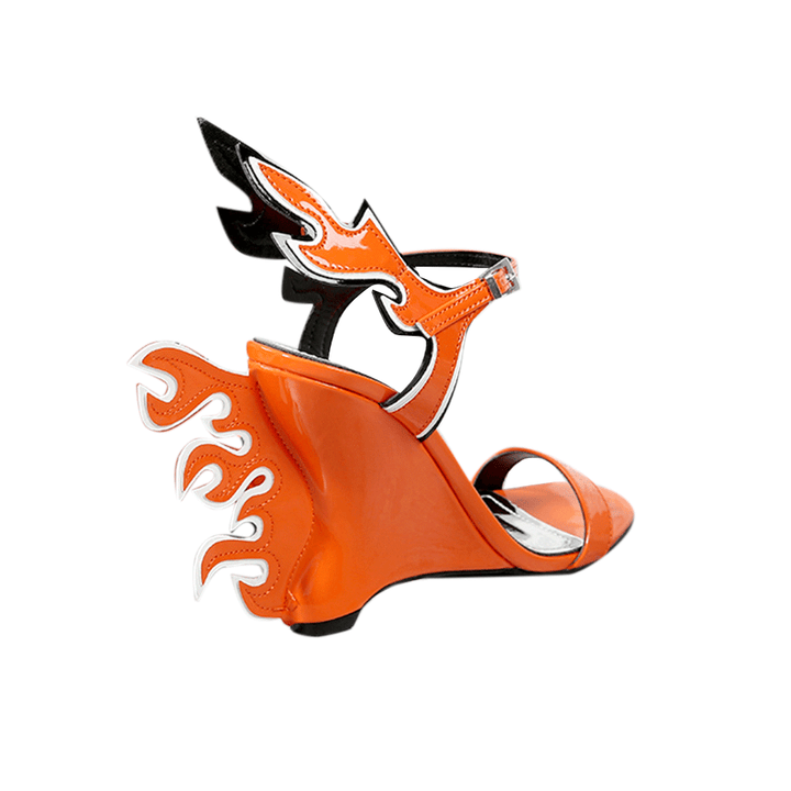 FIORE Ankle Strap Wedged Heel Sandals - 10cm