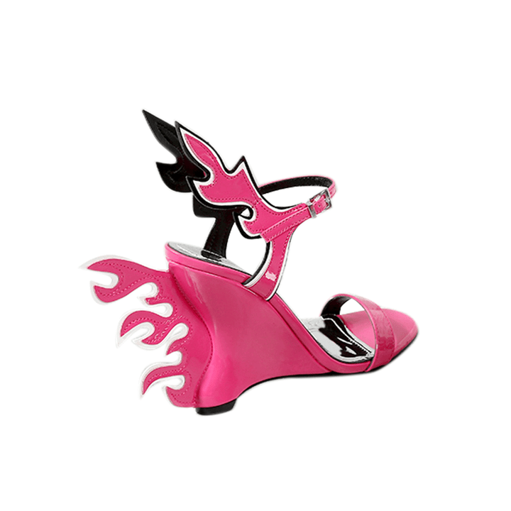 FIORE Ankle Strap Wedged Heel Sandals - 10cm