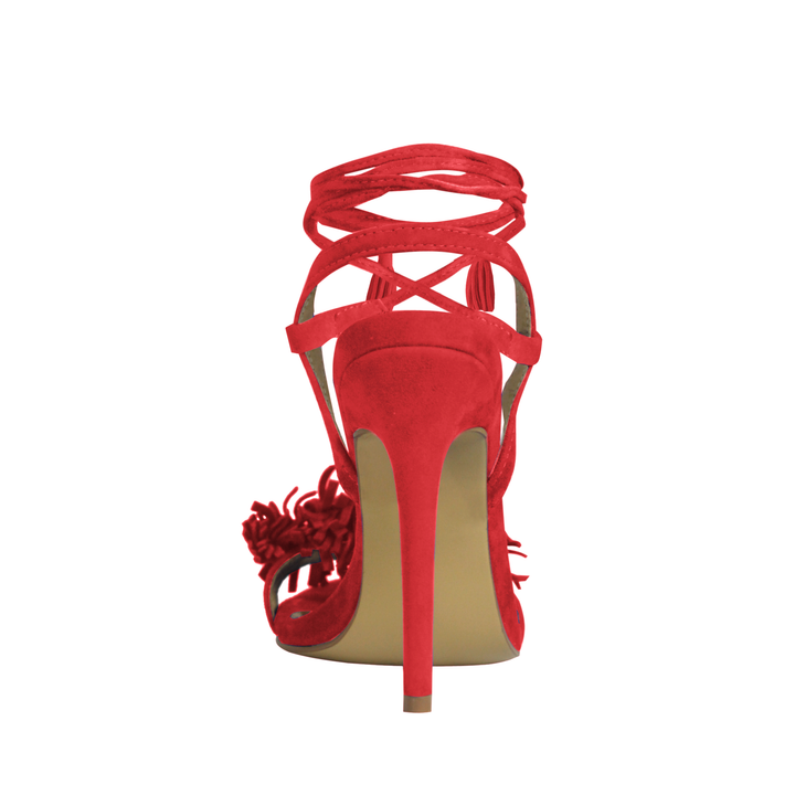 POM POM Tassel and Fringe Sandals - 10 cm