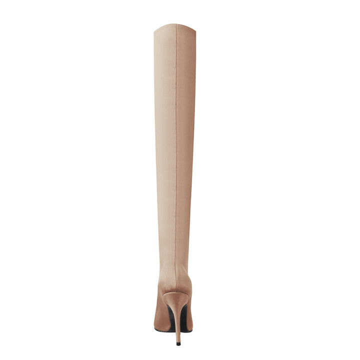 NELLE Super Pointed Toe Basic Over The Knee Sock Boots