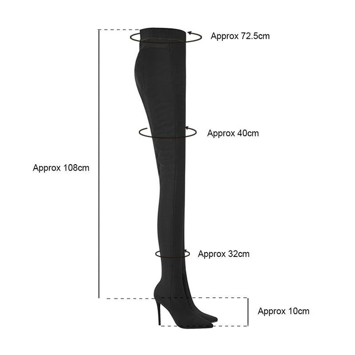 KEROL Pointed Toe High Heel Boots