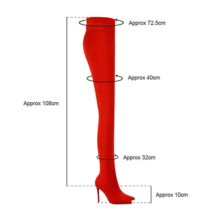 KEROL Pointed Toe High Heel Boots
