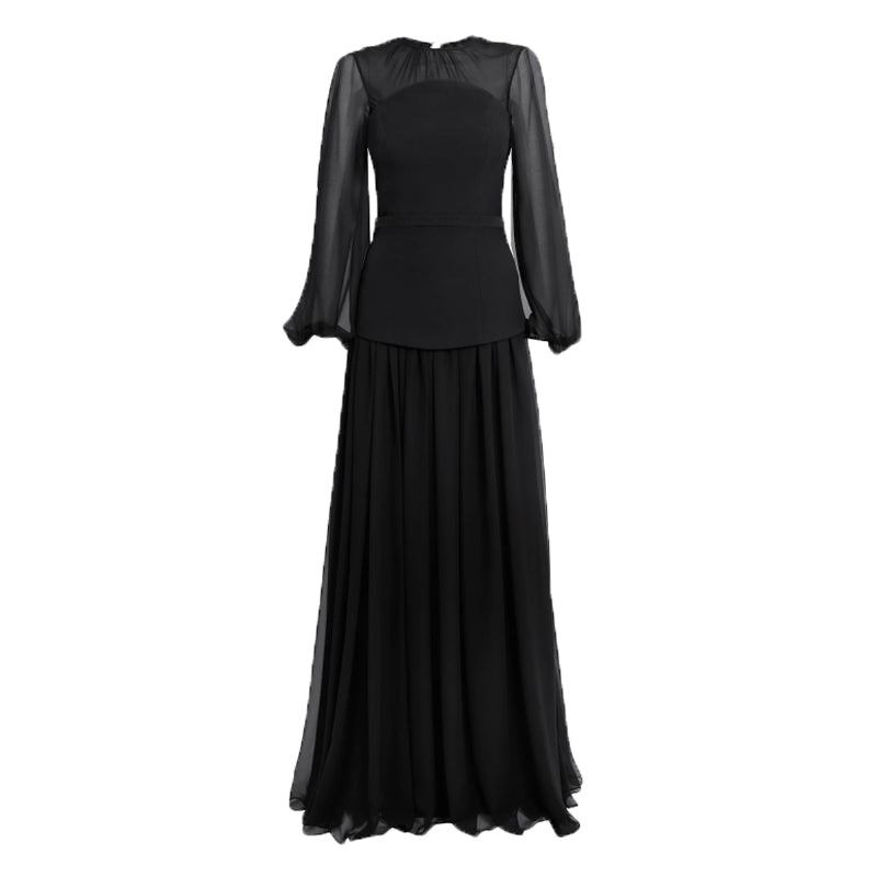 YUICE Long Sleeves Evening Dress Gown
