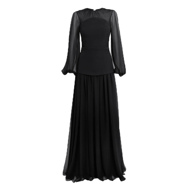 YUICE Long Sleeves Evening Dress Gown