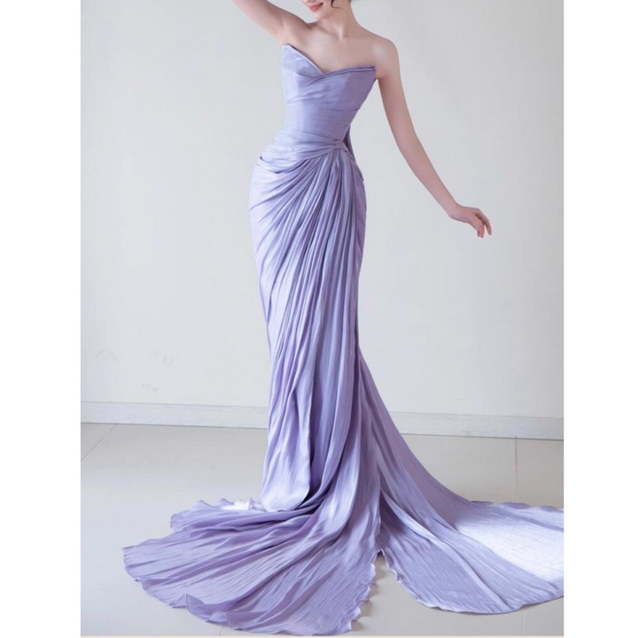 FAVTO Tube Maxi Evening Dress Gown