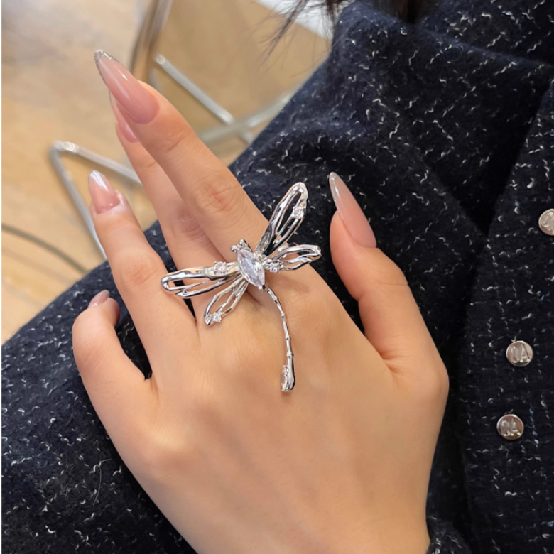 ALIBA Diamante Dragonfly Ring