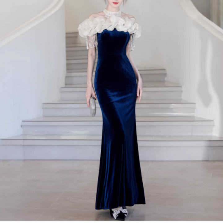 ALKAT Ruffled Evening Dress Gown