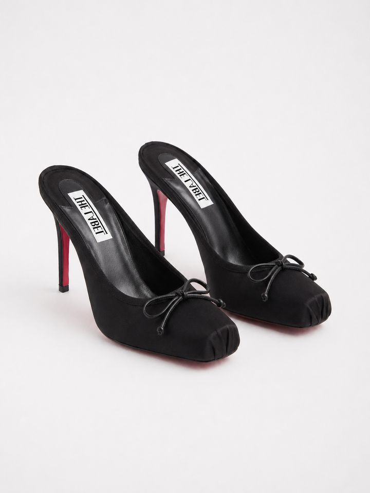 ARABELLA BALLET STYLE MULES BALLETCORE HIGH HEELS PUMPS - 10CM