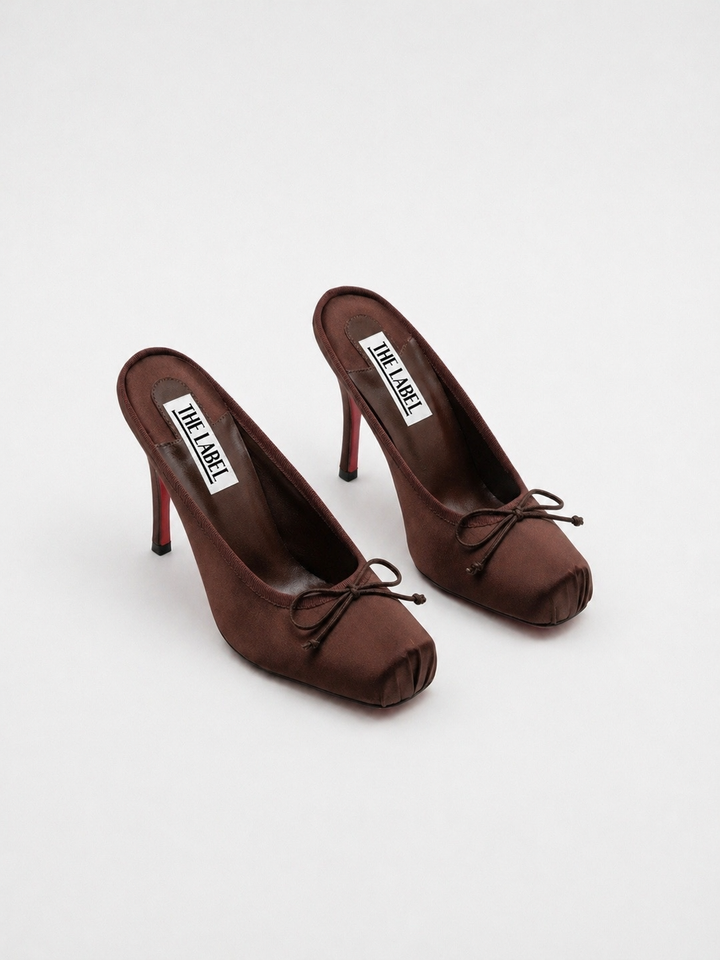 ARABELLA BALLET STYLE MULES BALLETCORE HIGH HEELS PUMPS - 10CM