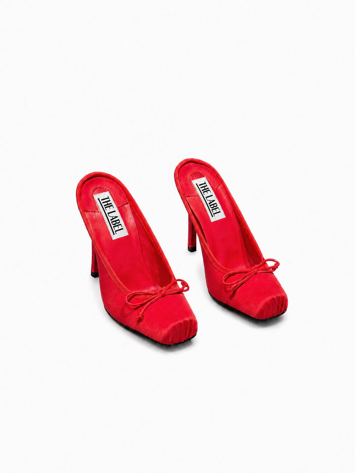 ARABELLA BALLET STYLE MULES BALLETCORE HIGH HEELS PUMPS - 10CM