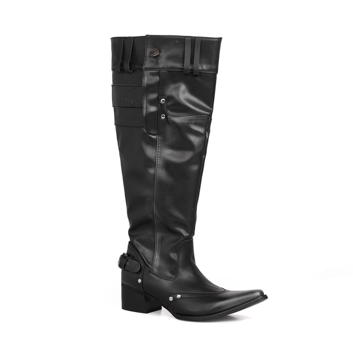 AVOCE Buckled Knee High Boots