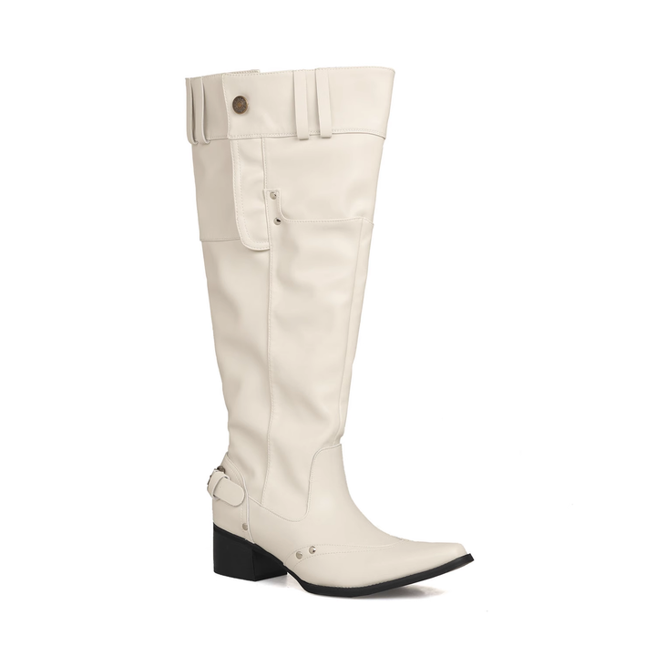 AVOCE Buckled Knee High Boots