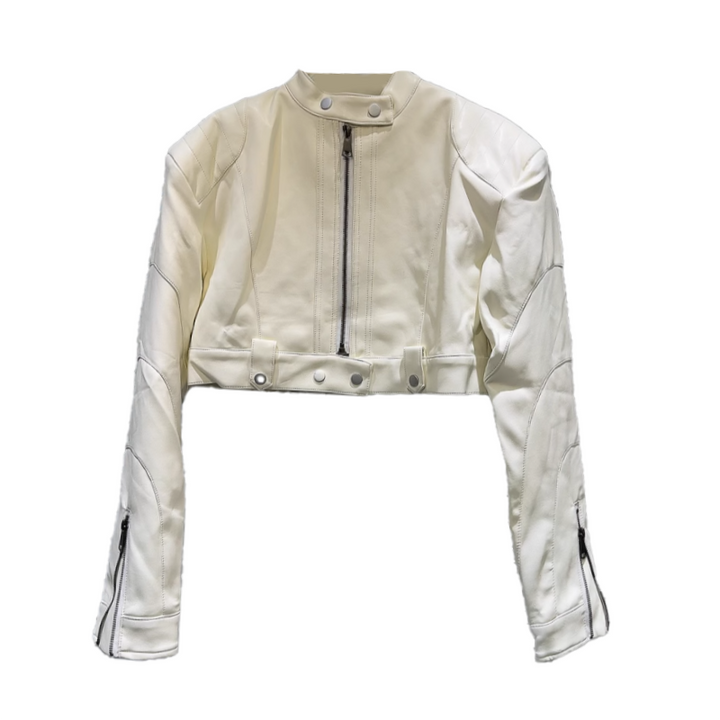 BIDVA Leather Biker Jacket