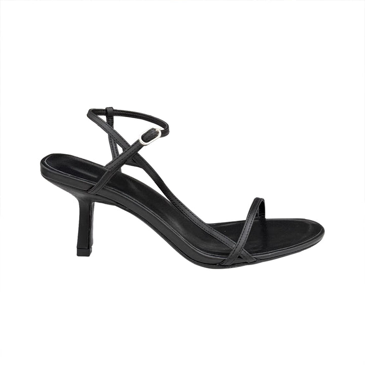 BURAH Ankle Strap Kitten Heel Sandals