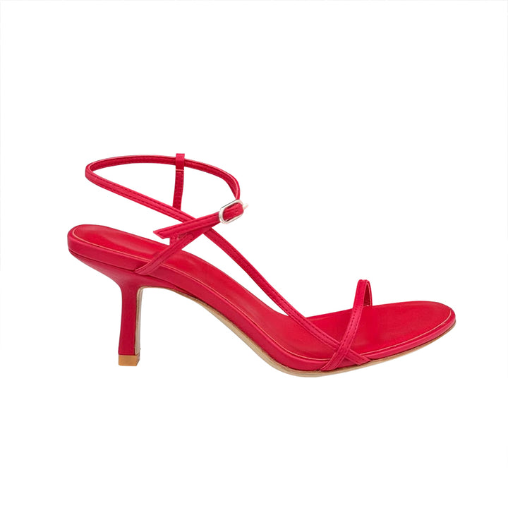 BURAH Ankle Strap Kitten Heel Sandals