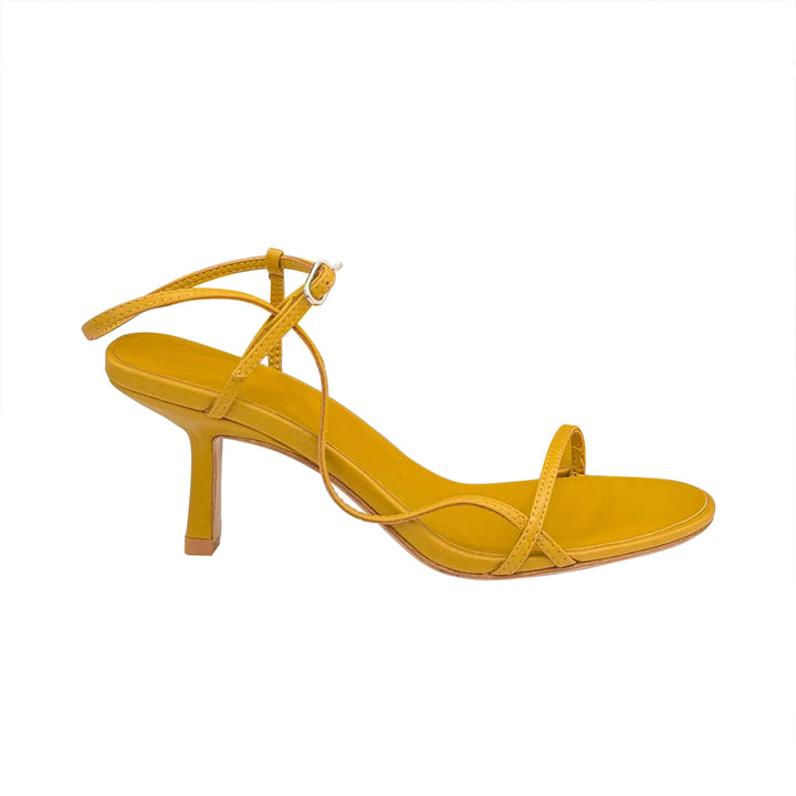 BURAH Ankle Strap Kitten Heel Sandals