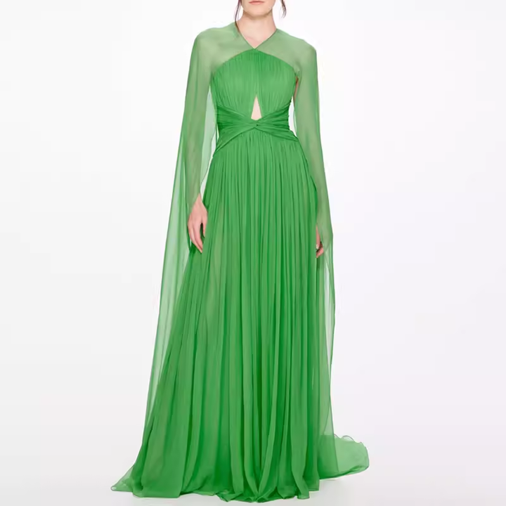 BYRCE See Through Evening Dress Gown