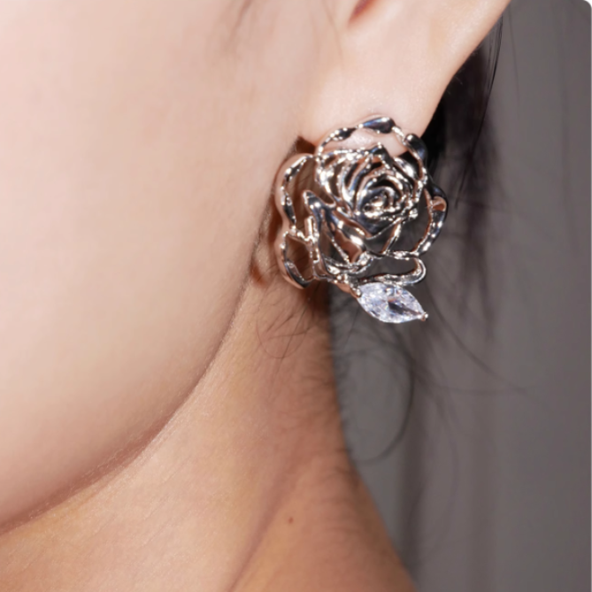 CINVA Diamante Flower Earrings - Pair