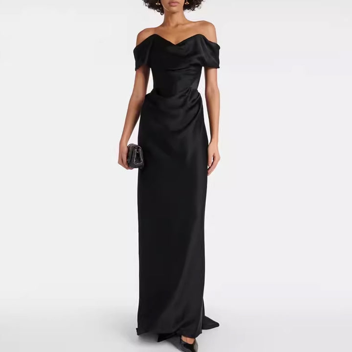 CUITA Off-Shoulder Evening Dress Gown