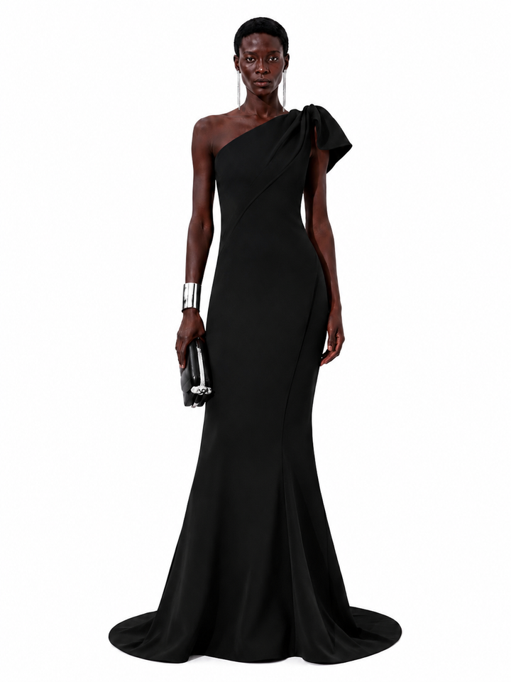 CUTAN Off-Shoulder Maxi Evening Dress Gown