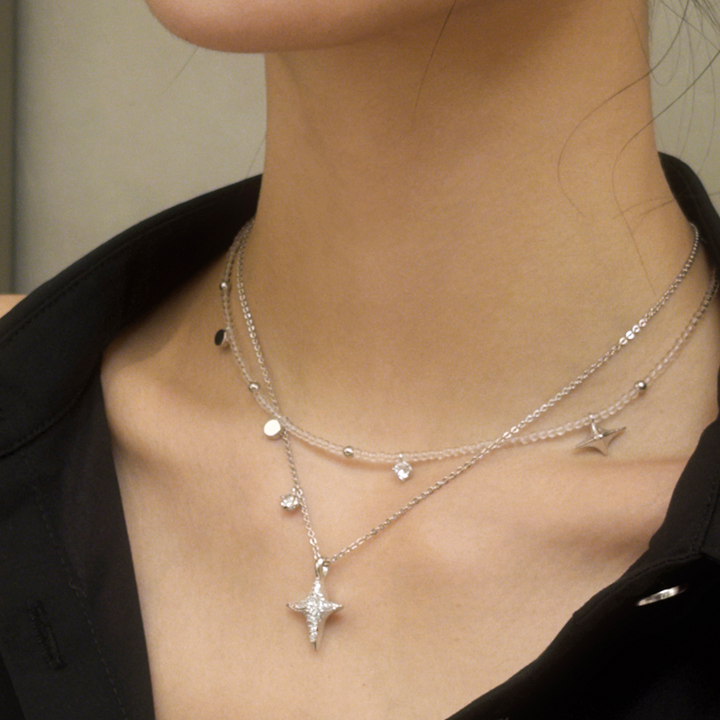 DALEI Star Double Layers Necklace
