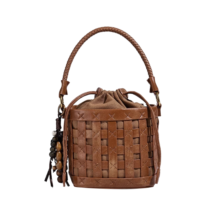 DAVFU Braided Bucket Bag