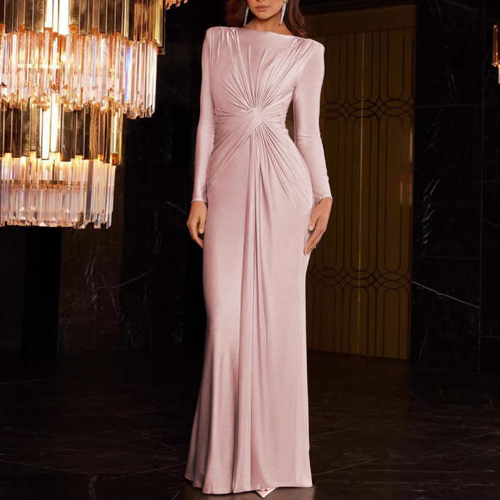 DEFVU Fold Hem Evening Dress Gown