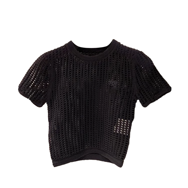 DEMUC Cut Out Knitwear Cropped Top