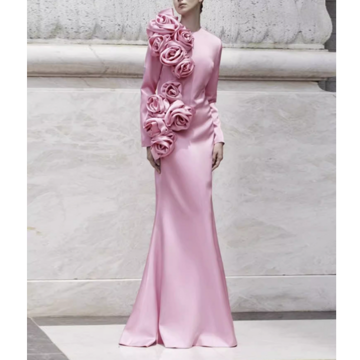 DULVE Flower Embellished Evening Dress Gown