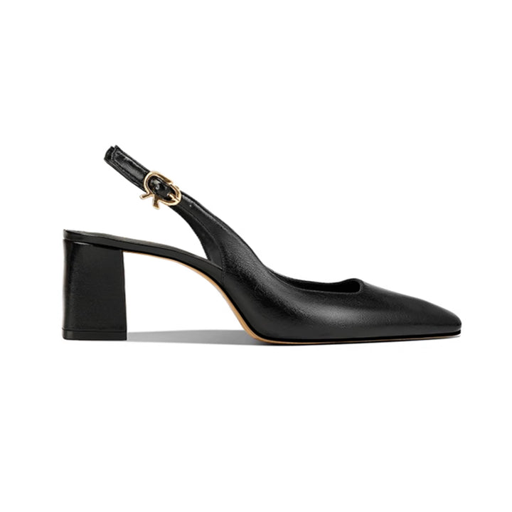 FERCO Leather Block Heel Sandals - 6cm