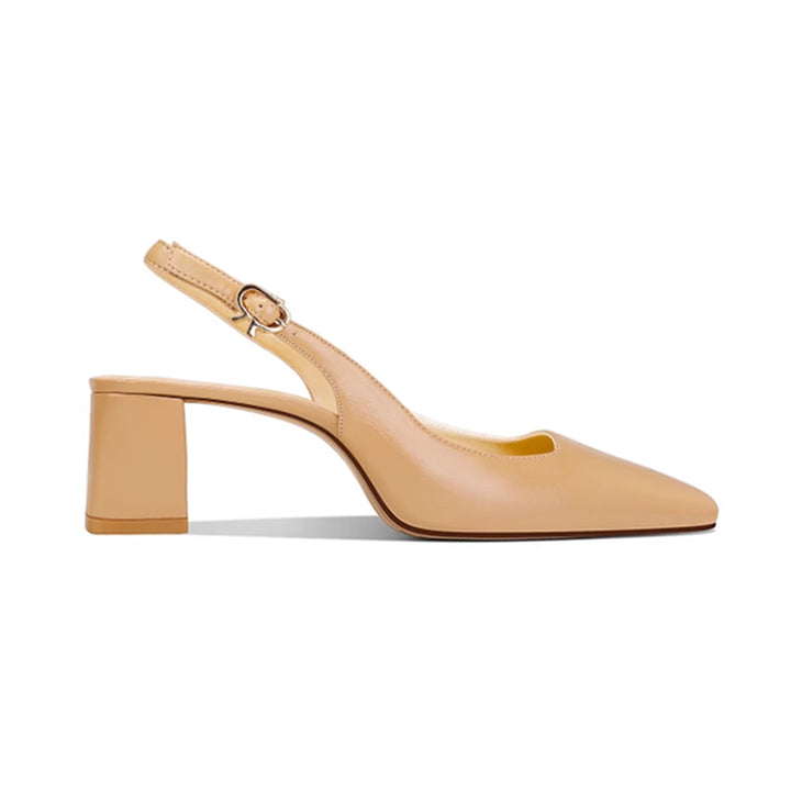 FERCO Leather Block Heel Sandals - 6cm