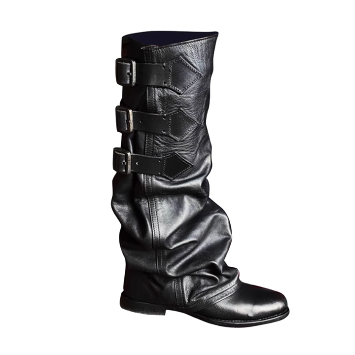 FEVUI Buckled Knee High Boots