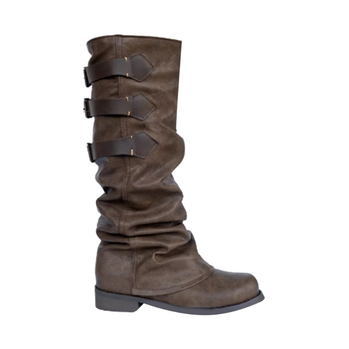 FEVUI Buckled Knee High Boots