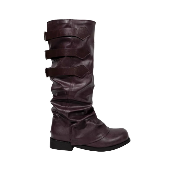 FEVUI Buckled Knee High Boots