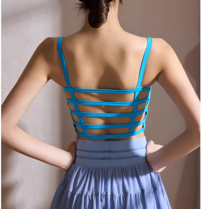 FLDEO Yoga Pilates Cut Out Fitted Sports Bra