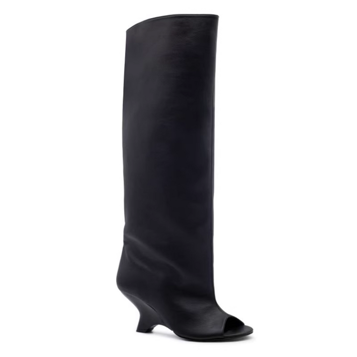 FLECI Sculptured Heel Knee High Boots