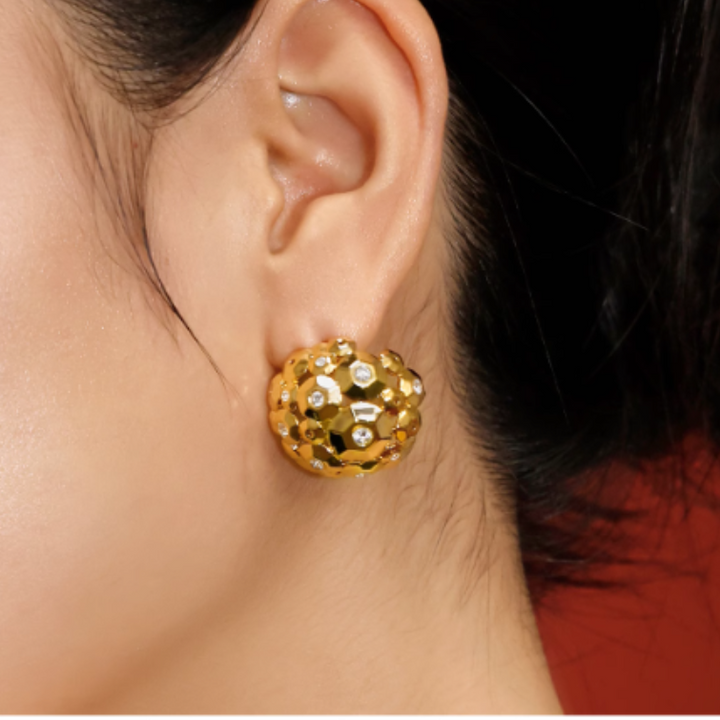 FOBCA Ball Ear Studs Earrings - Pair