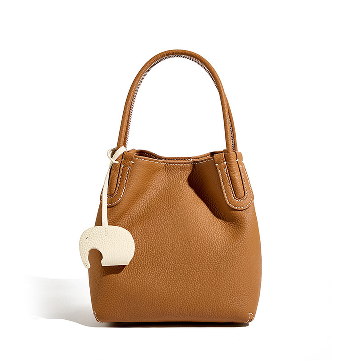 FONAC Leather Bucket Bag