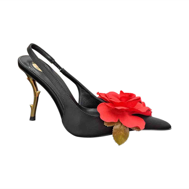 FOTVA Flower High Heel Sandals