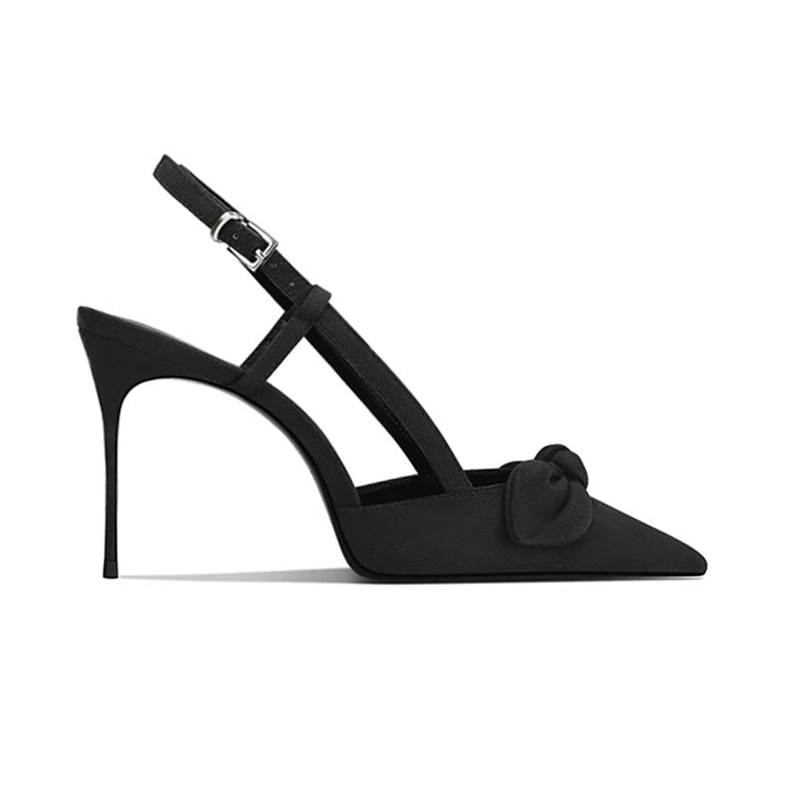 FUDOL Bow Mid Heel Sandals - 8cm