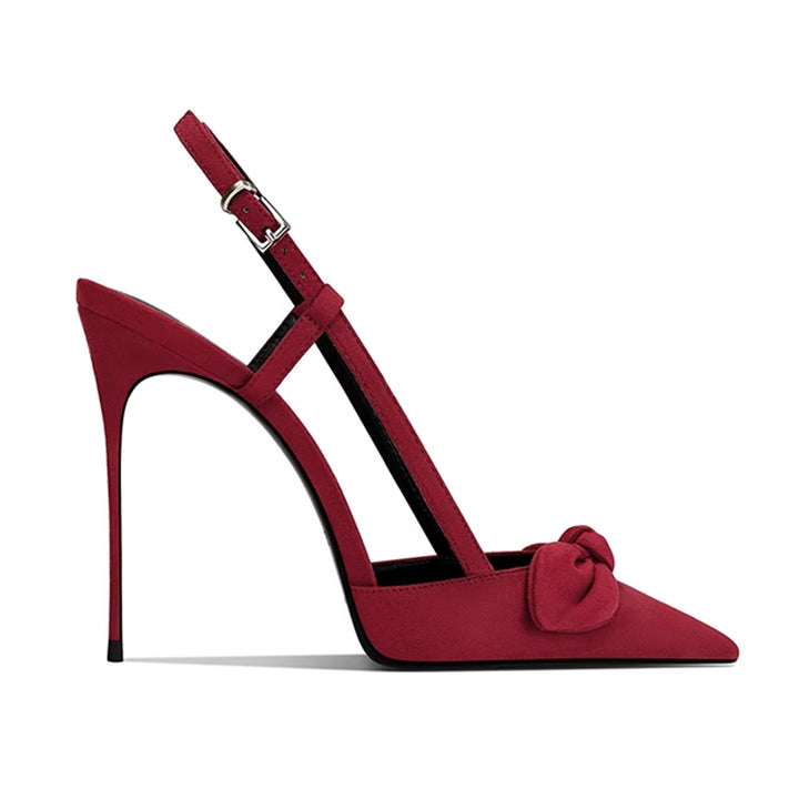 FUDOL Bow High Heel Sandals - 10cm