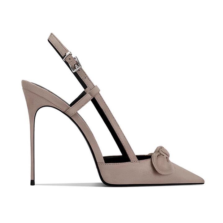FUDOL Bow High Heel Sandals - 10cm