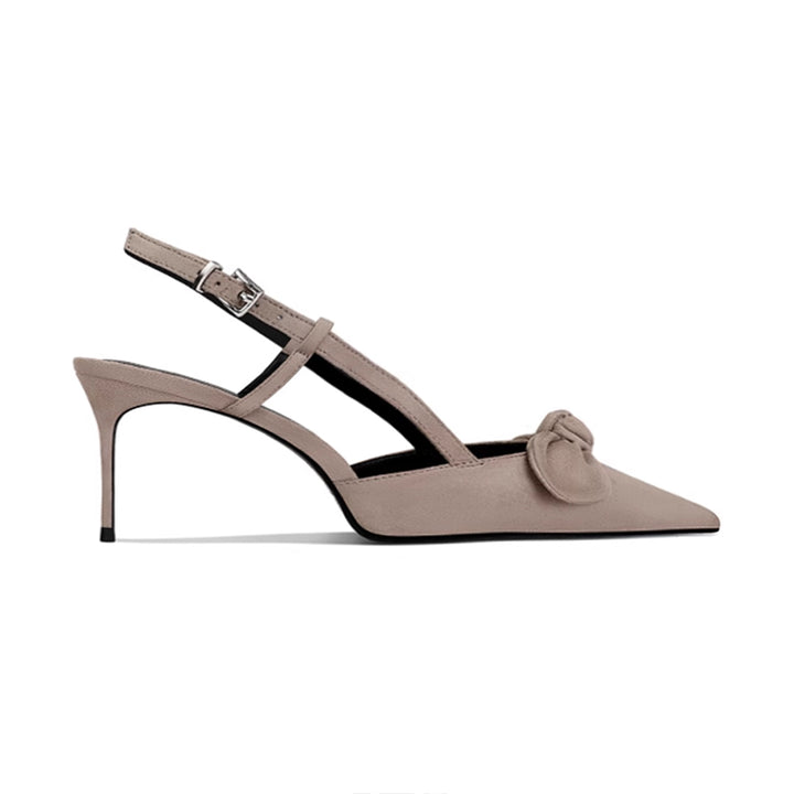 FUDOL Bow Mid Heel Sandals - 6cm